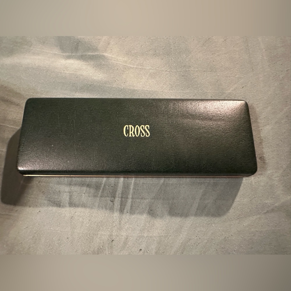 Vintage Cross Chrome Silver Century Mechanical Pencil In Green Case HAS ENGRAVIN - Picture 5 of 6